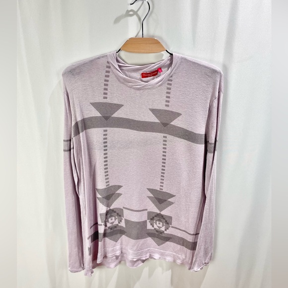 Christian Lacroix Soft Pink Silk Linen Fine Gauge Sweater Size 4/L - Picture 2 of 9